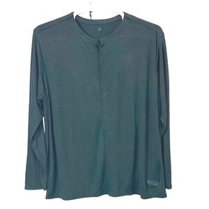 A Friend Of Mine x Etihad Airways Green 1/4‎ Button Long Sleeve Pullover Sz L